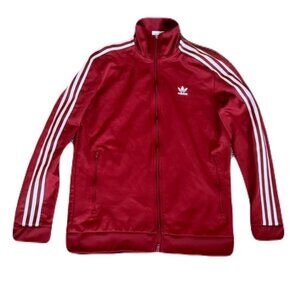 Adidas Red Burgundy Zip up Jacket